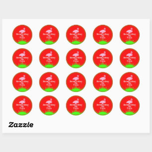 Merry Christmas from Florida, Classic Round Sticker