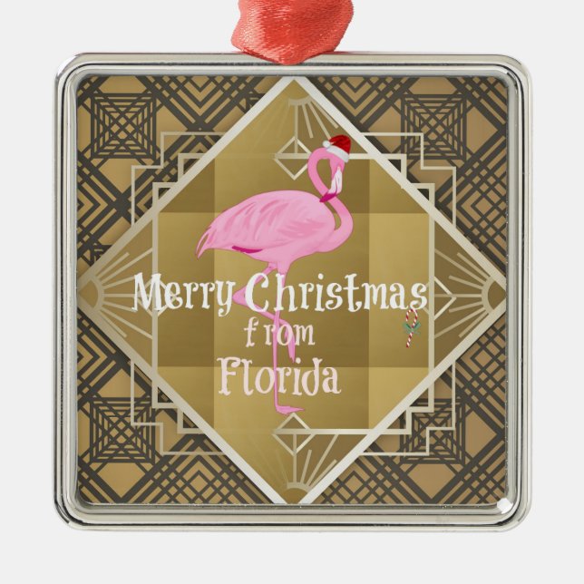 Merry Christmas from Florida Metal Ornament (Front)