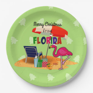 Merry Christmas from Florida Paper Plate