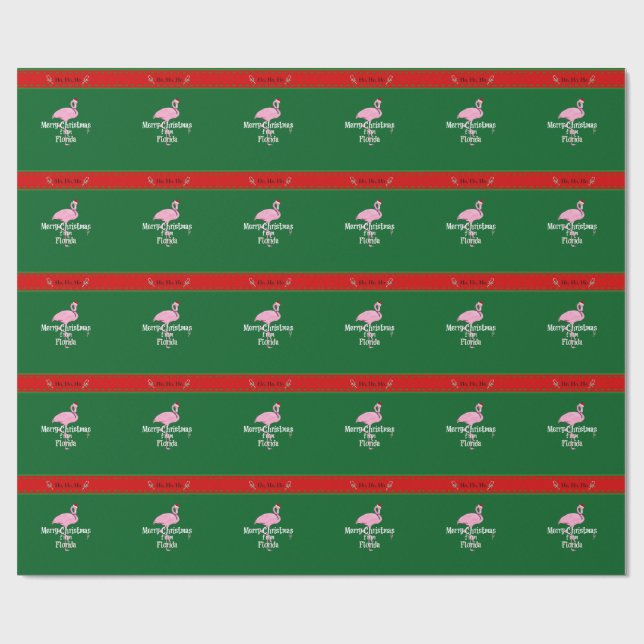 Merry Christmas from Florida Wrapping Paper (Flat)