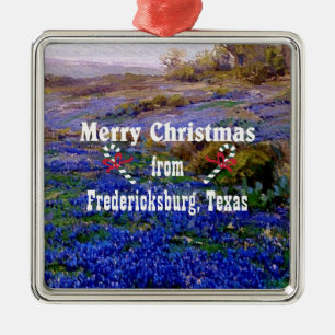 Merry Christmas from Fredericksburg, Texas Metal Ornament