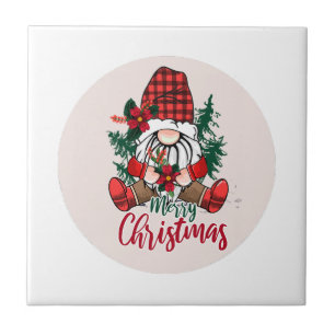 Merry Christmas from Gnome!  Ceramic Tile