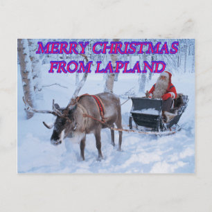 Merry Christmas from Lapland Holiday Postcard
