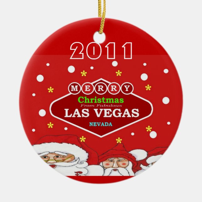 Merry Christmas from Las Vegas Ornament (Front)
