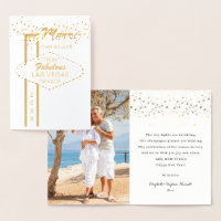 Merry Christmas from Las Vegas Photo Foil Card