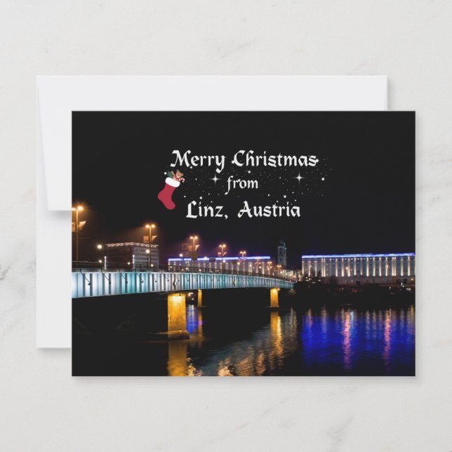 Merry Christmas from Linz, Austria Card (Front)