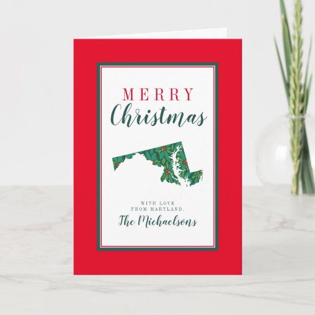 Merry Christmas from Maryland Card (Front)