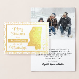 Merry Christmas from Mississippi State   Photo Foil Card