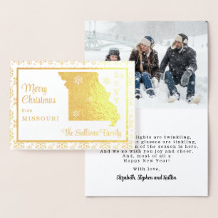 Merry Christmas from Missouri State   Photo Foil Card