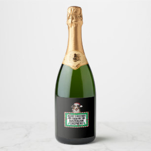 Merry Christmas From My Australian Shepherd Classi Sparkling Wine Label