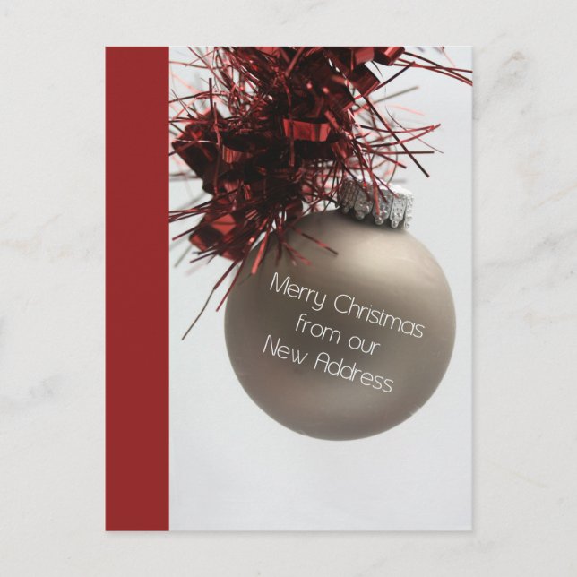Merry Christmas from New Address Card (Front)