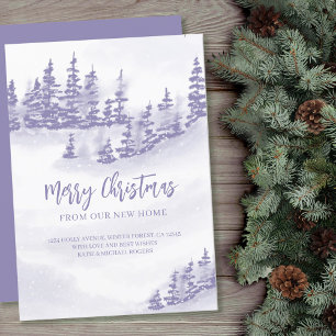 Merry Christmas from New Home Purple Forest Moving Announcement