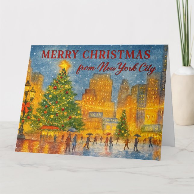 Merry Christmas from New York City Card (Front)