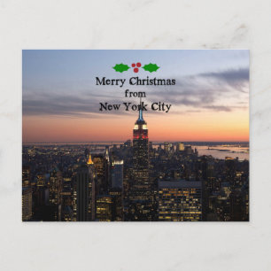 Merry Christmas from New York City Holiday Postcard