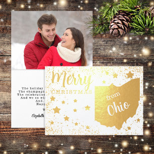 Merry Christmas from Ohio State Photo Foil Card