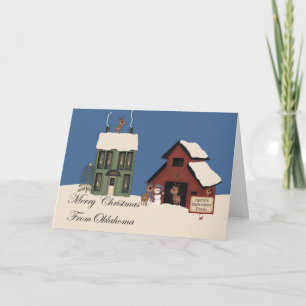 Merry Christmas From Oklahoma Holiday Card