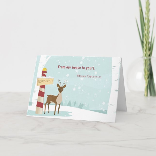 Merry Christmas From Our House Holiday Card (Front)