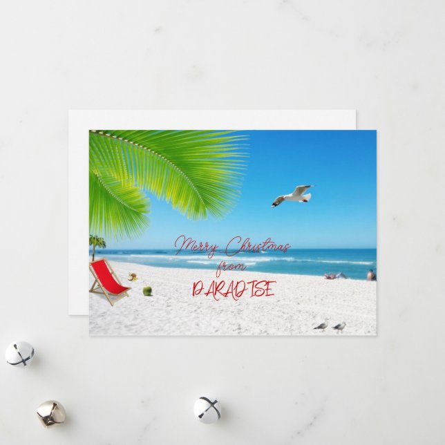 Merry Christmas from Paradise Holiday Card (Front/Back In Situ)