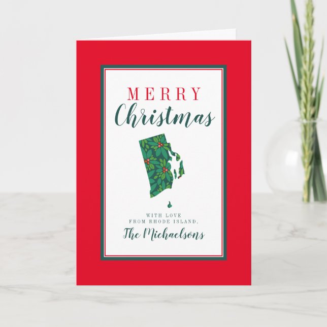 Merry Christmas from Rhode Island Card (Front)