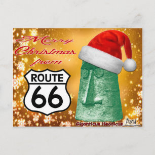 Merry Christmas from Route 66 Giganticus Holiday Postcard