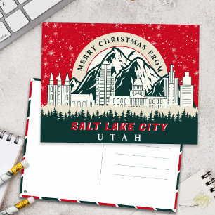 Merry Christmas From Salt Lake City Utah Souvenirs Postcard