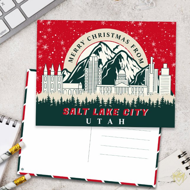 Merry Christmas From Salt Lake City Utah Souvenirs Postcard (Creator Uploaded)
