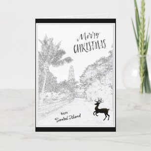 Merry Christmas from Sanibel Island Lighthouse FL Holiday Card