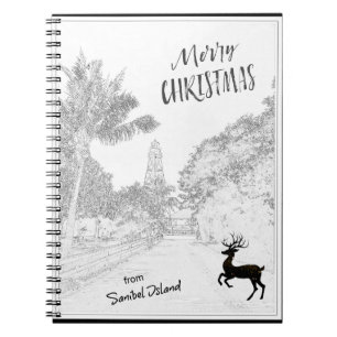 Merry Christmas from Sanibel Island Lighthouse FL Notebook