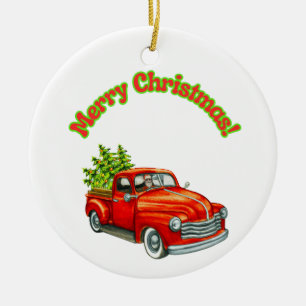Merry Christmas from Santa Ceramic Ornament