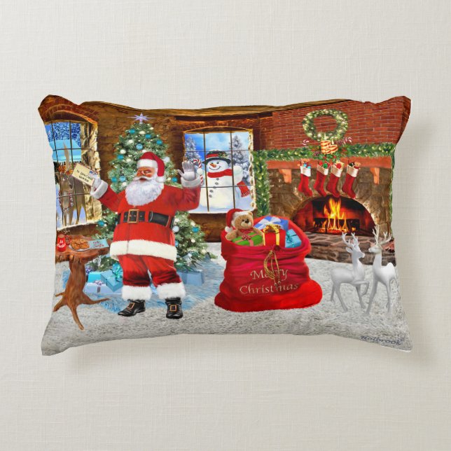 Merry Christmas from Santa Decorative Cushion (Front)