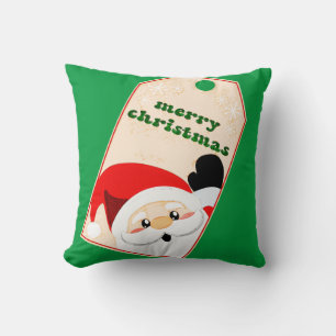 Merry Christmas From Santa Gift Tag Cushion