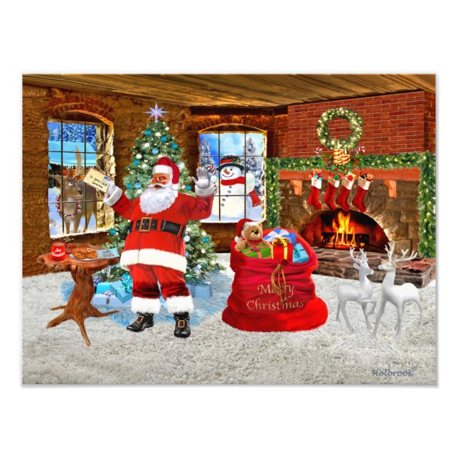 Merry Christmas from Santa Photo Print (Front)