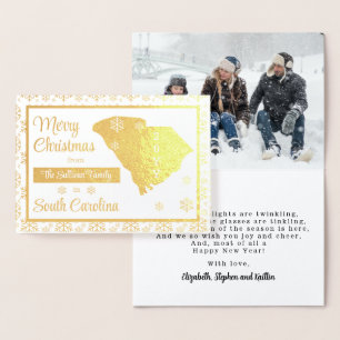 Merry Christmas from South Carolina State   Photo Foil Card