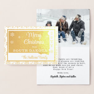 Merry Christmas from South Dakota State   Photo Foil Card