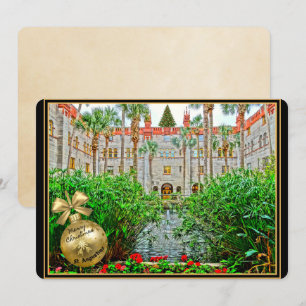 Merry Christmas from St (Saint) Augustine Florida Holiday Card