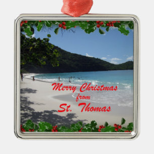 Merry Christmas from St. Thomas Metal Tree Decoration