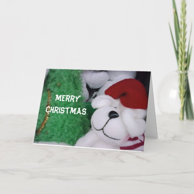 **MERRY CHRISTMAS** FROM STUFFED CHRISTMAS DOG HOLIDAY CARD (Front)