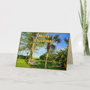 Merry Christmas from Sunny Sanibel Island Florida Holiday Card