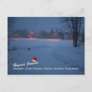 Merry Christmas from Suomi Finland Holiday Postcard