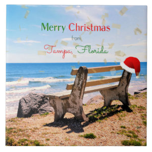 Merry Christmas from Tampa, Florida Ceramic Tile