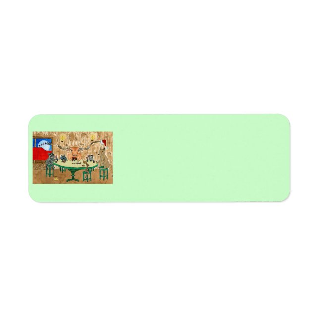 Merry Christmas from Texas Return Address Label (Front)