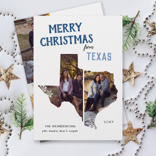 Merry Christmas from Texas We've Moved Holiday Card
