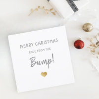 merry Christmas from the baby bump gold heart