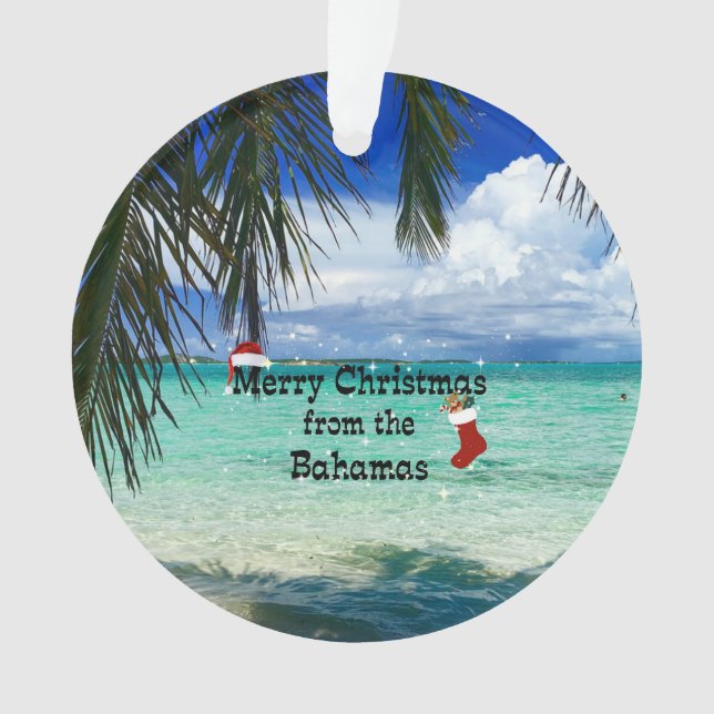 Merry Christmas from the Bahamas Ornament (Front)