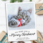 Merry Christmas From The Cat Modern Pet Photo Holi Postcard<br><div class="desc">We Wish You A Merry Christmas! Send cute and fun holiday greetings with this super cute personalised custom pet photo holiday card. Merry Christmas wishes from the cat with cute paw prints in a fun modern photo design. Add your cat's photo or family photo with the cat, and personalise with...</div>