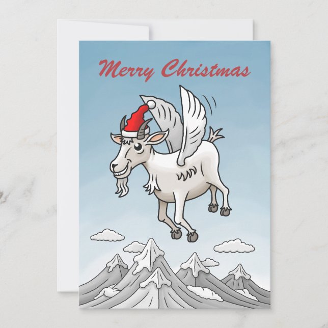 Merry Christmas from the Christmas Goat Holiday Card (Front)