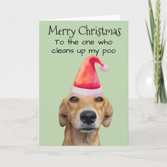 Merry Christmas From The Dog Funny Humour Card (Front)