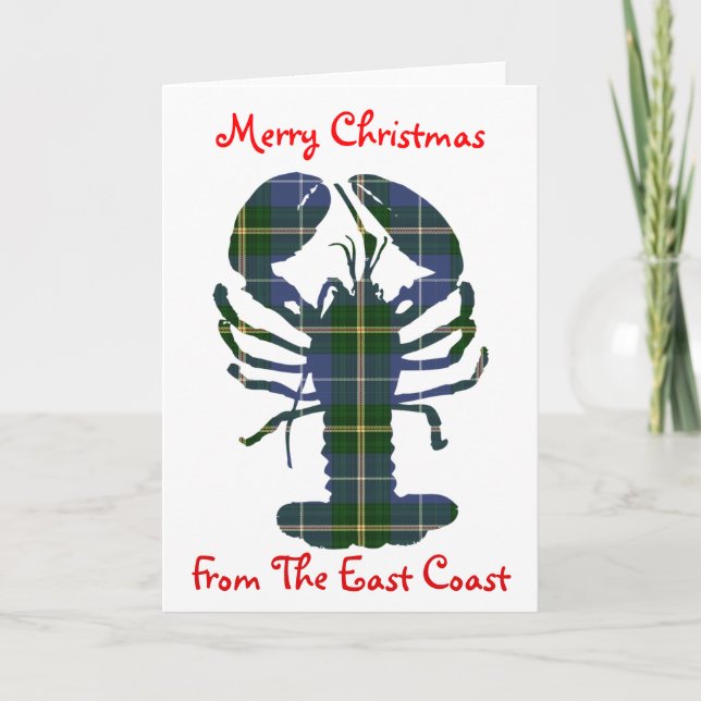 Merry Christmas from the East Coast lobster Holiday Card (Front)
