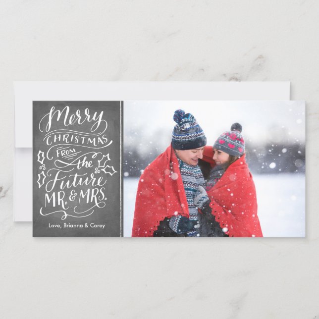 Merry Christmas From The Future Mr. and Mrs. Holiday Card (Front)