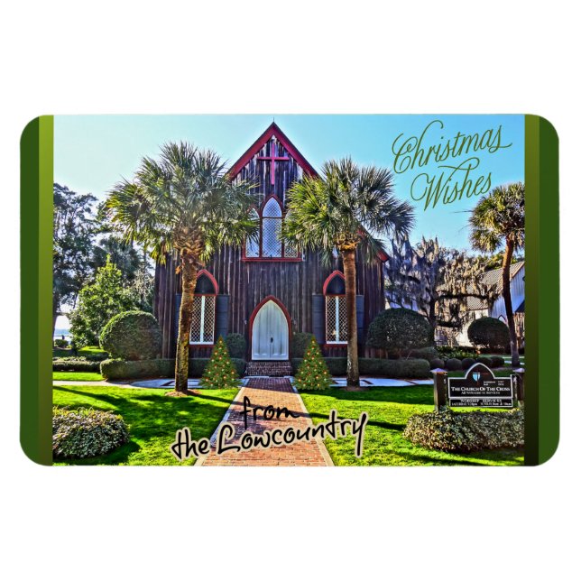 Merry Christmas from The Lowcountry Bluffton SC  Magnet (Horizontal)